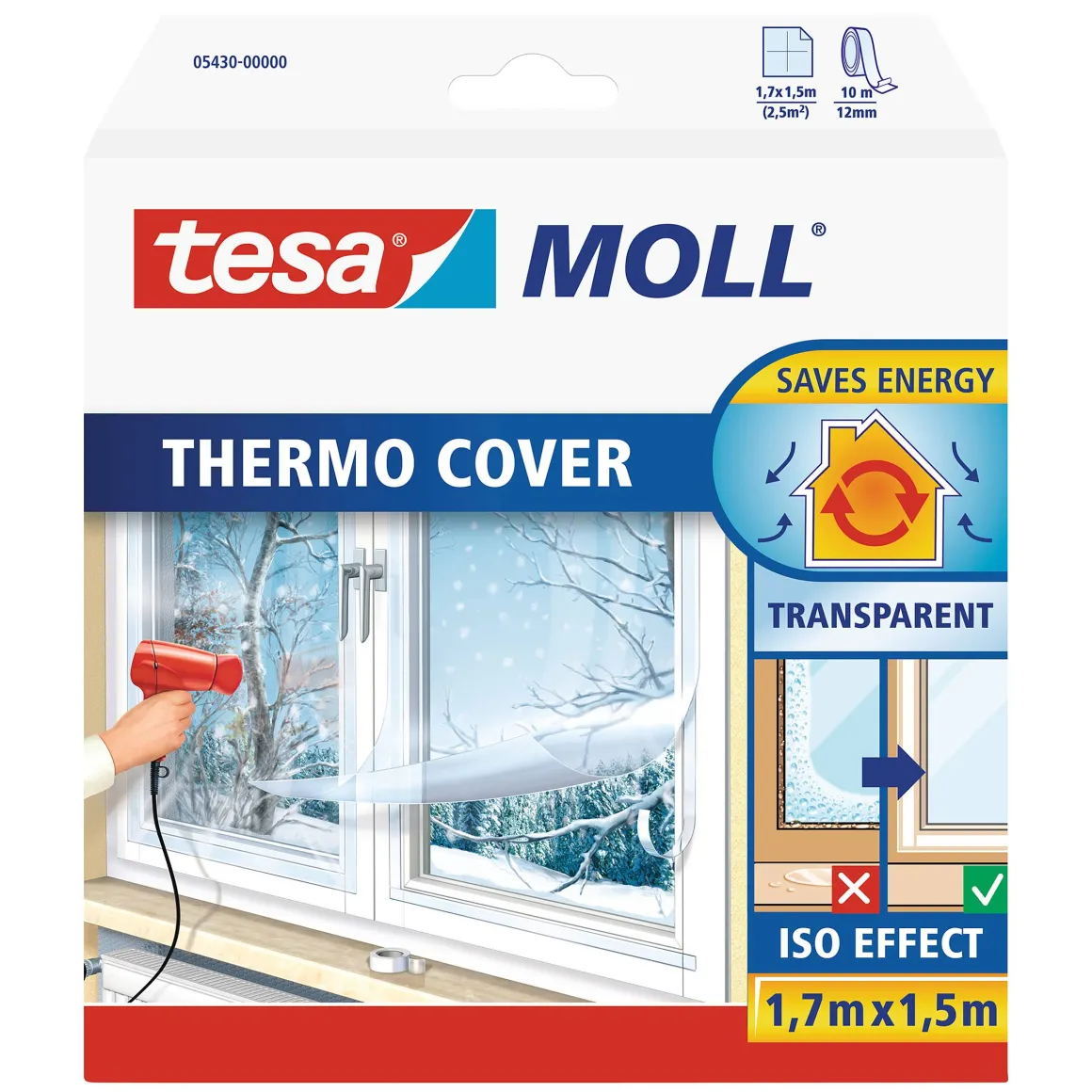 Tesa Isolatiefolie Thermo Cover - Kunststof - 150X170Cm - 2,5M²