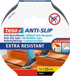 Tesa Kleefband "Slipvast" Zwart 5Mx25Mm