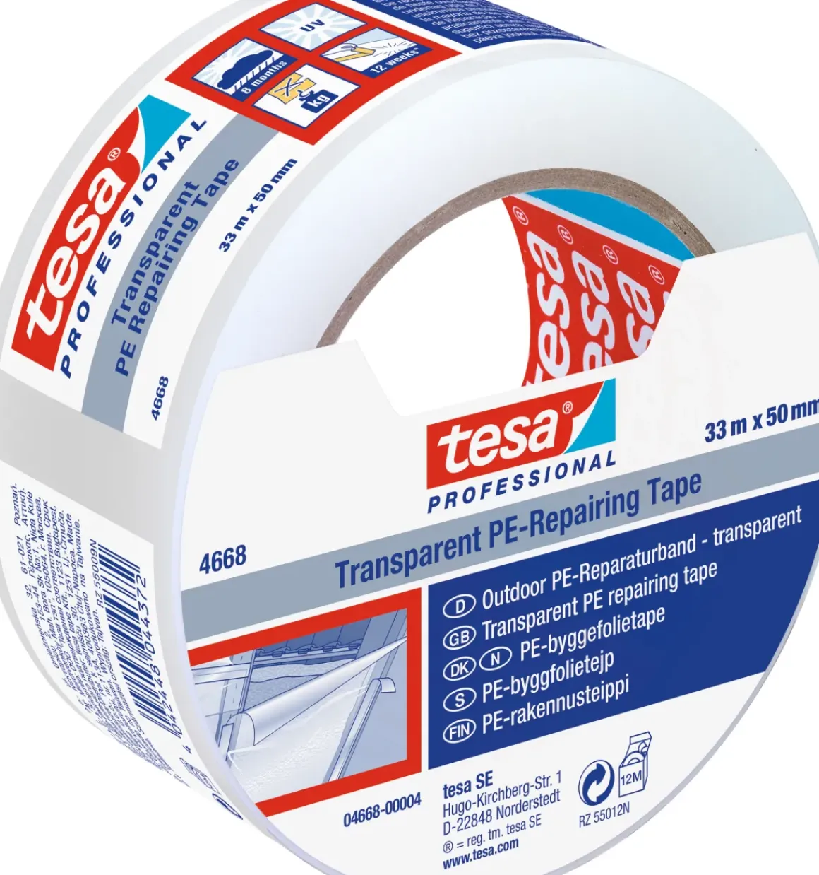 Tesa Reparatietape Extra Sterk Transparant 33Mx50Mm