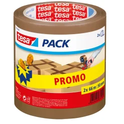 Tesa-Pack Verpakkingstape 50Mmx66M Bruin 2-Pack