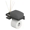 Tiger Caddy Toiletrolhouder Met Planchet Zwart