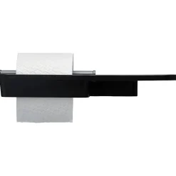 Tiger Tess Toiletrolhouder Met Planchet Zwart/Antraciet