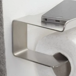 Tiger Toiletrolhouder Colar Met Planchet Rvs Geborsteld