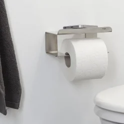 Tiger Toiletrolhouder Colar Met Planchet Rvs Geborsteld