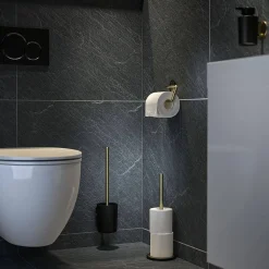 Tiger Toiletrolhouder Tune Zonder Klep Messing Geborsteld / Zwart