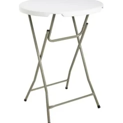 Tuintafel Party Staand Wit O80Cm