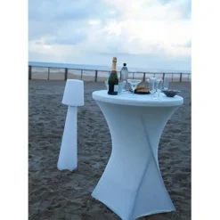 Tuintafel Party Staand Wit O80Cm