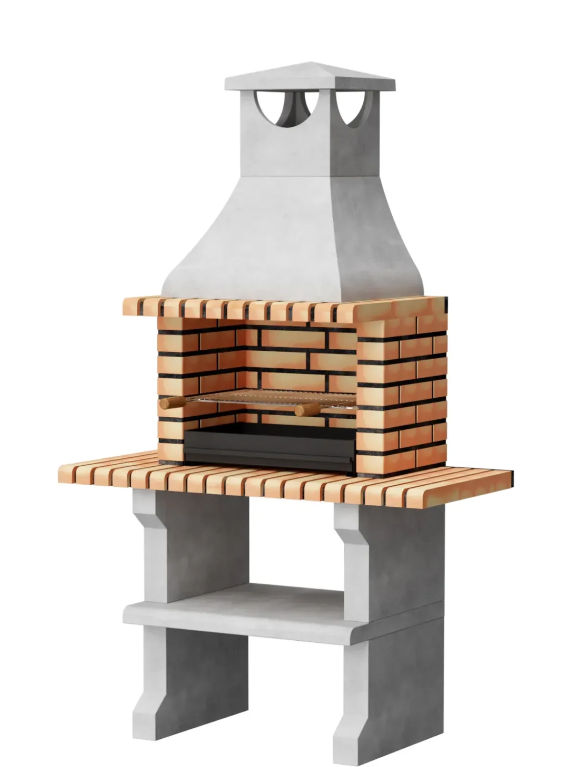 Tuozi Stenen Barbecue Napoles Xl 121X58X207Cm