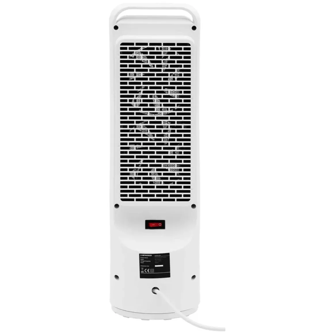 Uniprodo Elektrische Ventilatorkachel - 1200/2000 W - Draaibaar - Wit Uni_Heater_11