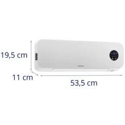 Uniprodo Wandverwarming - Keramisch - 10 - 49 °C - 1000/2000 W - Afstandsbediening - Extra Slank