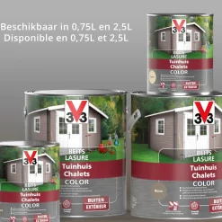 V33 Houtbeits Tuinhuis Windstorm Zijdeglans 2,5L
