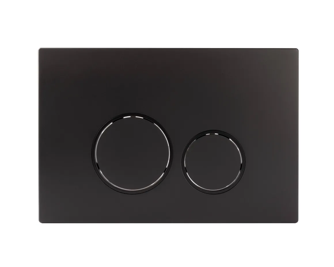 Van Marcke Bedieningspaneel Doppio 35 Voor Up100, Up320, Up300, Up700, Up720 Inbouwreservoirs | Zwart Mat