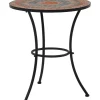 Vidaxl Bistrotafel Mozaiek 60 Cm Keramiek Oranje En Grijs