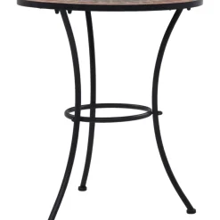 Vidaxl Bistrotafel Mozaiek 60 Cm Keramiek Oranje En Grijs