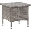 Vidaxl Theetafel 50X50X47 Cm Poly Rattan Grijs