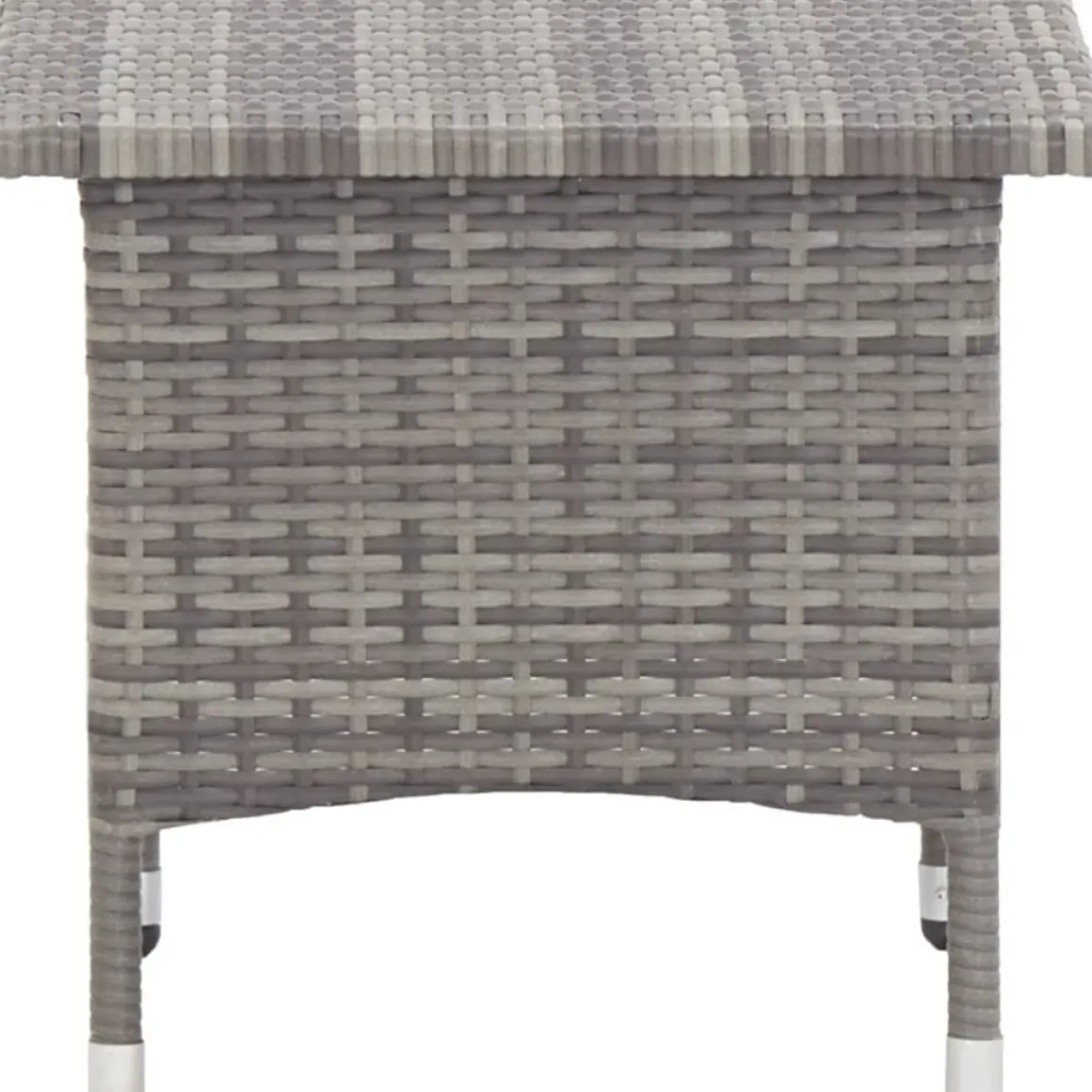 Vidaxl Theetafel 50X50X47 Cm Poly Rattan Grijs