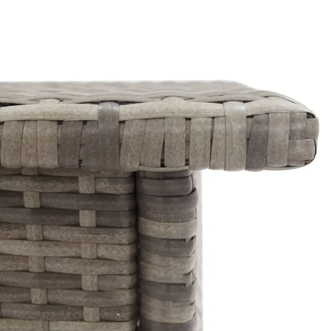 Vidaxl Theetafel 50X50X47 Cm Poly Rattan Grijs