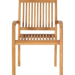 Vidaxl Tuinstoelen Stapelbaar 2 St Massief Teakhout