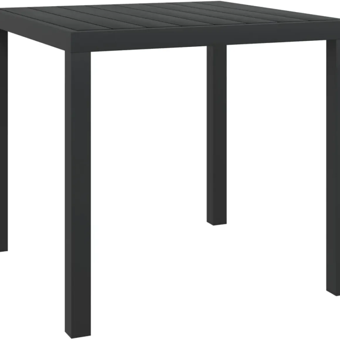 Vidaxl Tuintafel 80X80X74 Cm Aluminium En Hkc Zwart