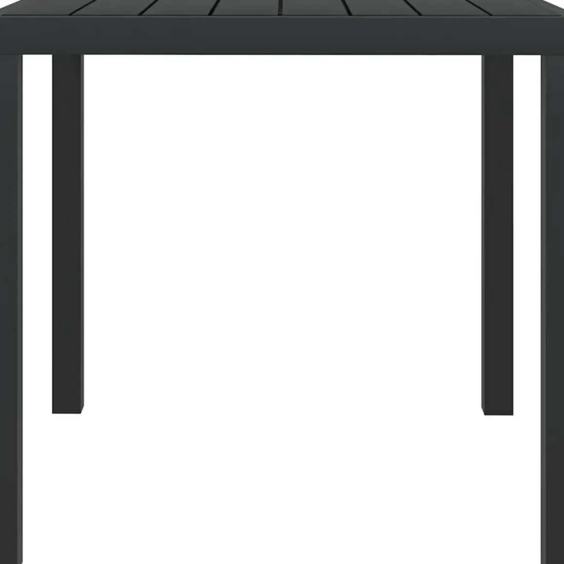 Vidaxl Tuintafel 80X80X74 Cm Aluminium En Hkc Zwart