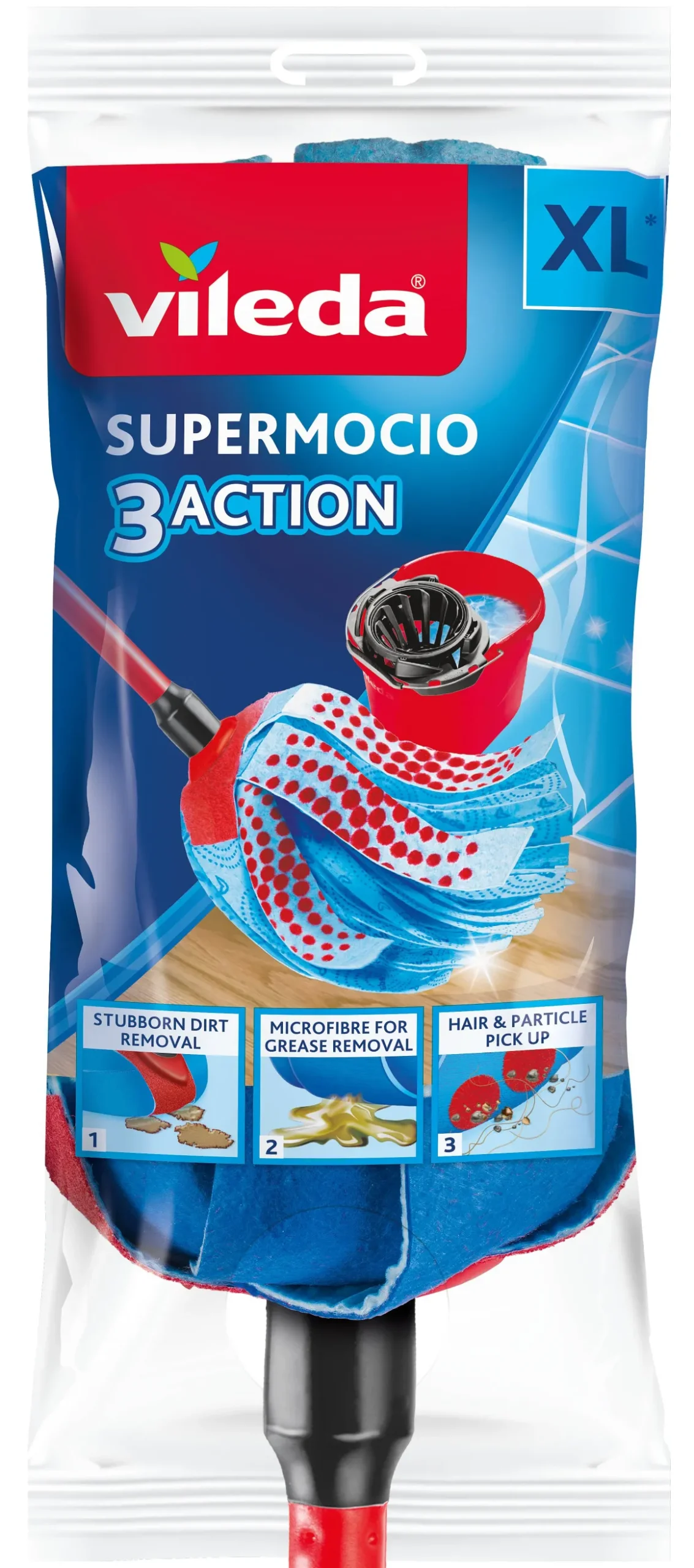 Vileda Super Mocio Triple Action 3D Telescopische Steel