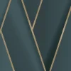 Vinylbehang Chevron 3D Groen-Goud