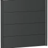 Wandpaneel Tuinscherm Donkergrijs Metallic 100X90