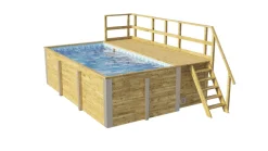 Weka Massief Houten Zwembad 595 Maat 1, Blauw/Mosica