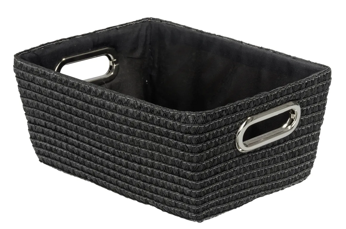 Wenko Opbergmand Chromo Zwart 28X12X19,5Cm