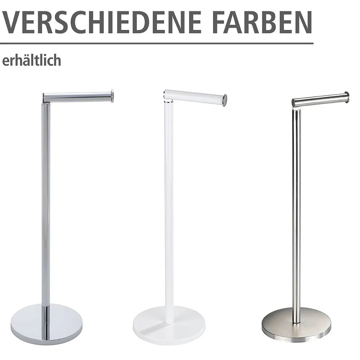 Wenko Staande Toiletrolhouder 2-In-1 Rvs Glanzend