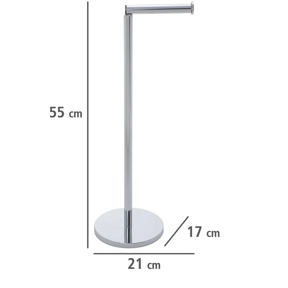 Wenko Staande Toiletrolhouder 2-In-1 Rvs Glanzend