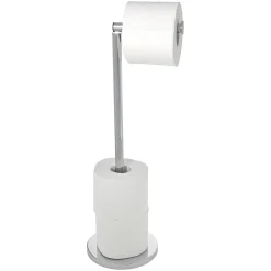Wenko Staande Toiletrolhouder 2-In-1 Rvs Glanzend