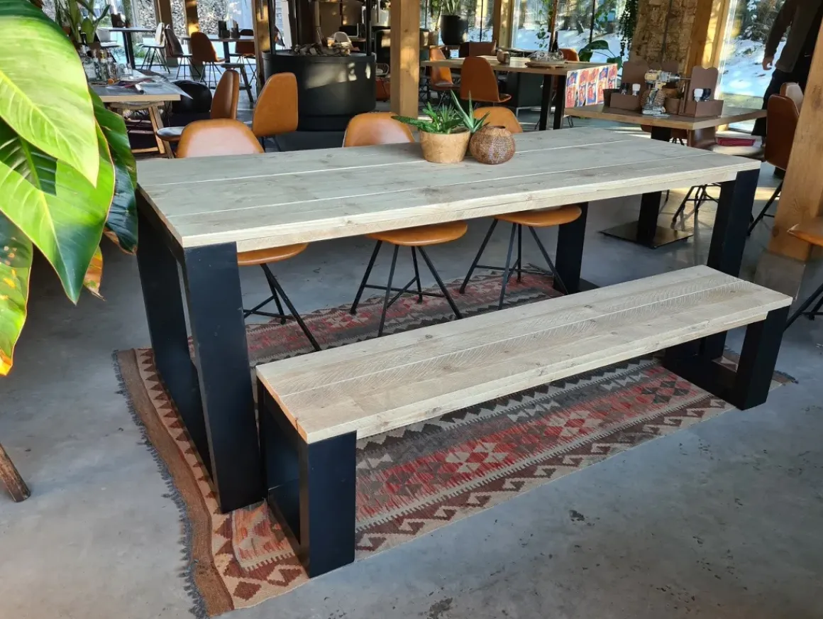 Wood4You - Bankje - New Orleans - Steigerhout 130Lx40Hx38D Cm