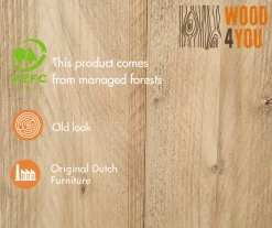 Wood4You - Bankje - New Orleans - Steigerhout 130Lx40Hx38D Cm