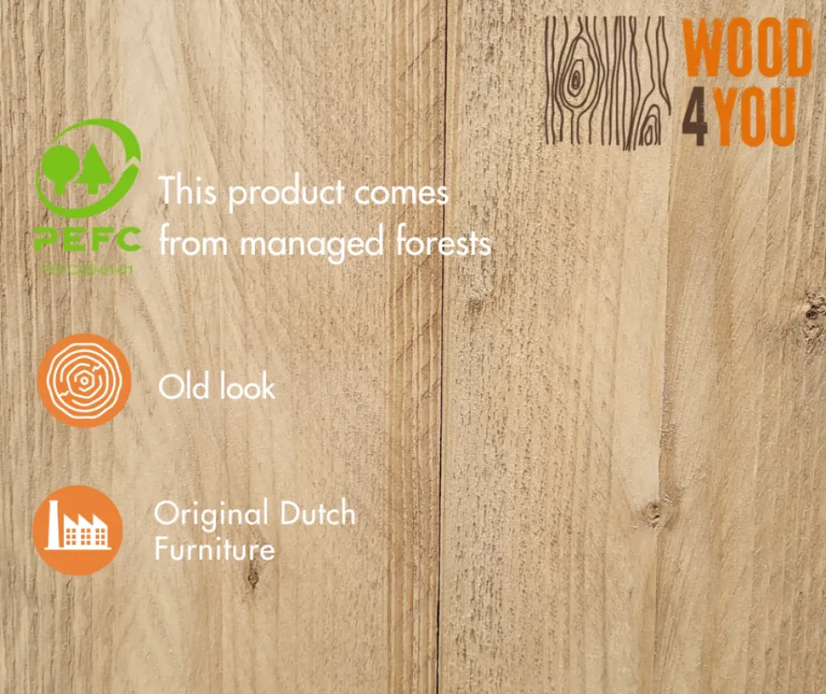 Wood4You - Bankje - New Orleans - Steigerhout 130Lx40Hx38D Cm