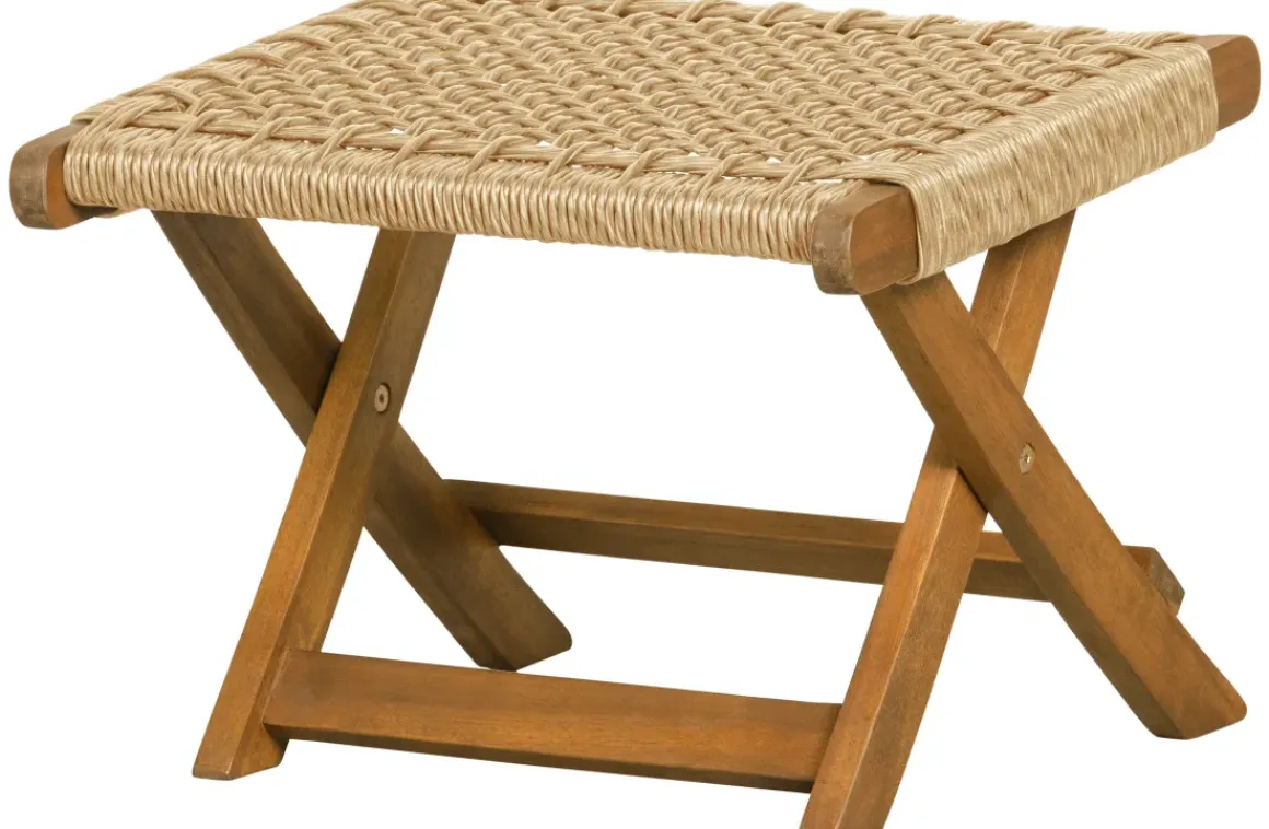 Woood Tuinvoetenbank Ruit Lois - Hout - Naturel - 34X45X44