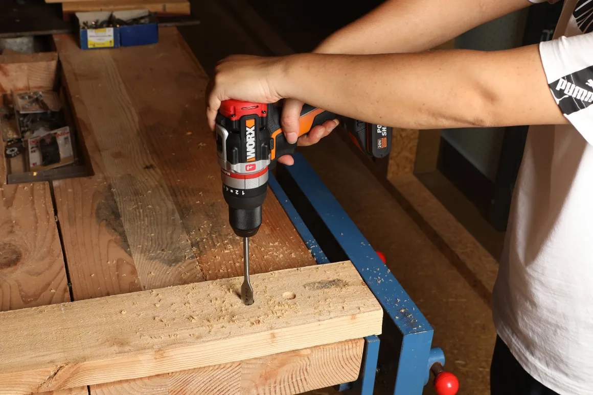 Worx Accuboormachine Met Klopfunctie Wx354.9 20V (Zonder Accu)