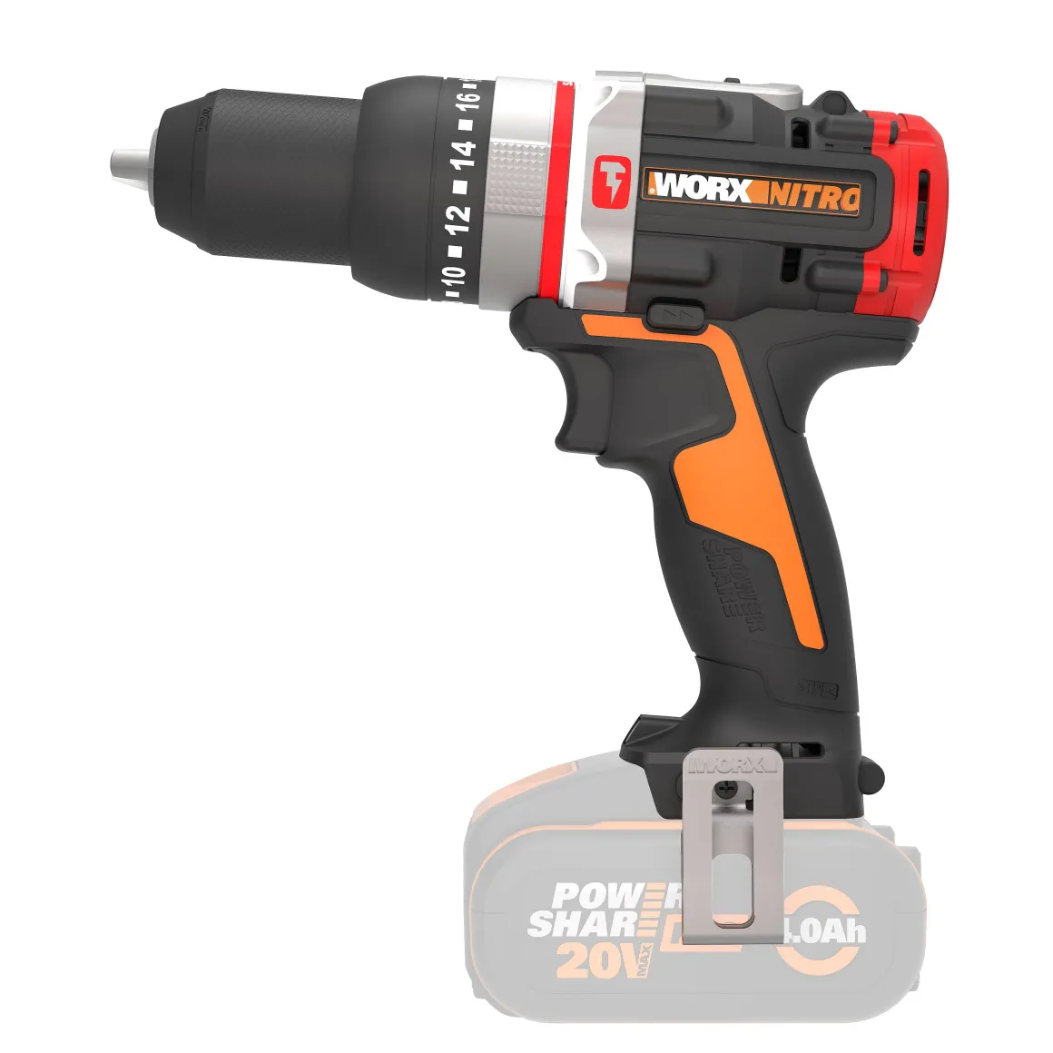 Worx Accuboormachine Met Klopfunctie Wx354.9 20V (Zonder Accu)