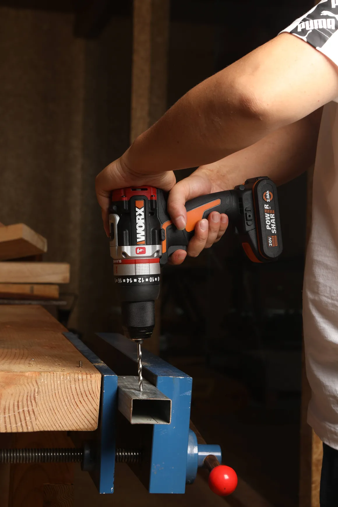 Worx Accuboormachine Met Klopfunctie Wx354.9 20V (Zonder Accu)