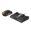Worx Batterij + Dubbele Lader Wa3610 20V 2Ah