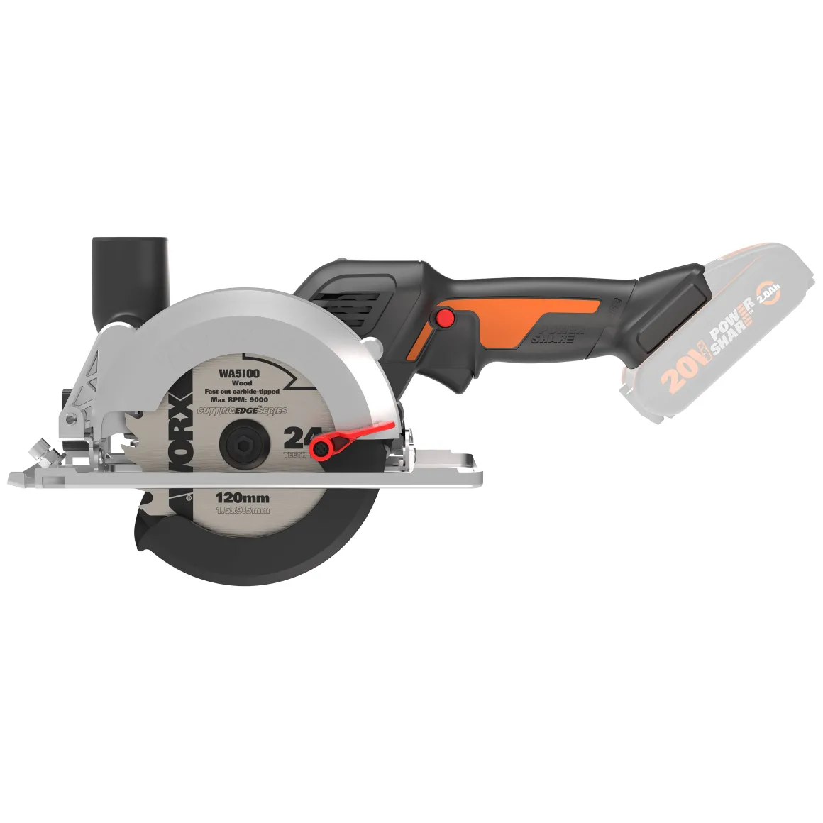 Worx Cirkelzaag Wx531.9 20V (Zonder Accu)