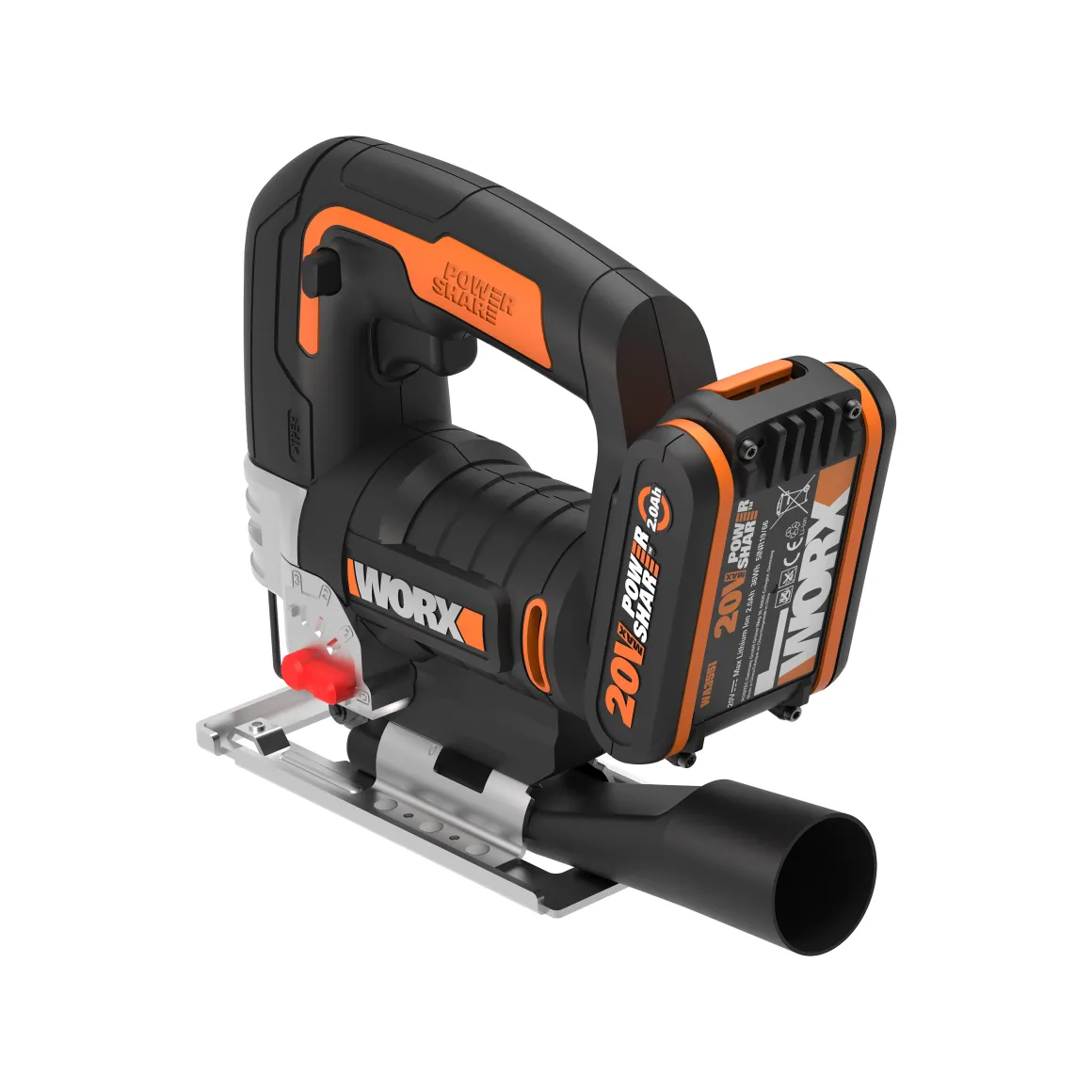 Worx Decoupeerzaag Op Accu Wx543 20V (1 Accu)