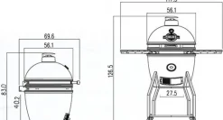 Yakiniku Kamado Barbecue 19 L + Onderstel