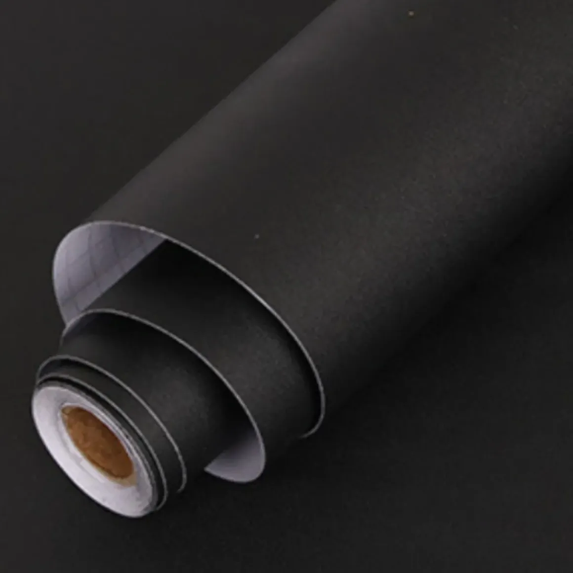 Zelfklevend Behang - Vinyl - Zwart - Zwart Effen - Nero Solido - 122Cmx10M
