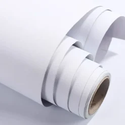 Zelfklevend Behang - Vinyl - Wit - Bianco Solido - 122Cmx10M