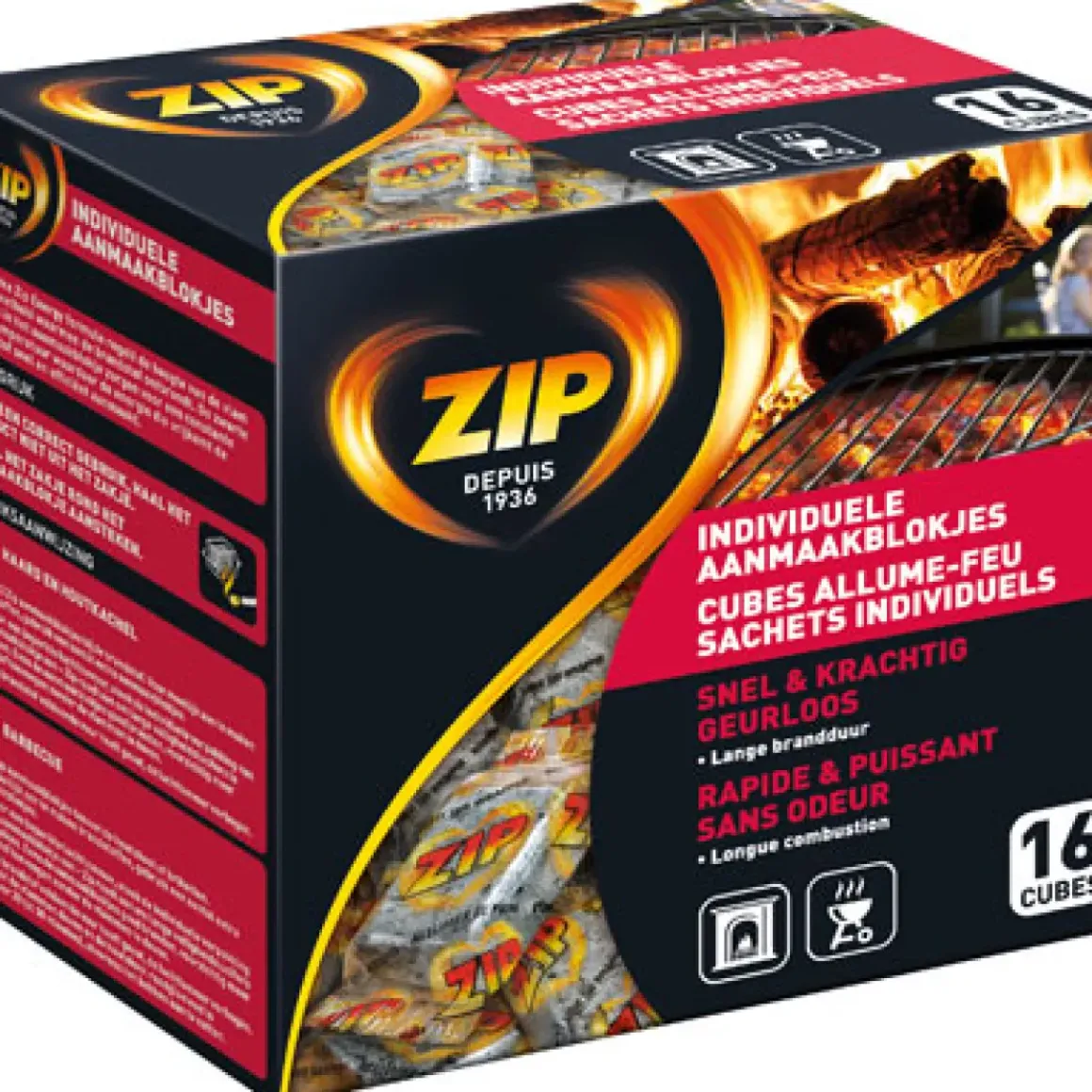 Zip Aanmaakblokjes 'Energy' - 16 Stuks