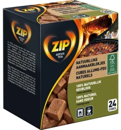 Zip Aanmaakblokjes 'Natural' - 24 Stuks